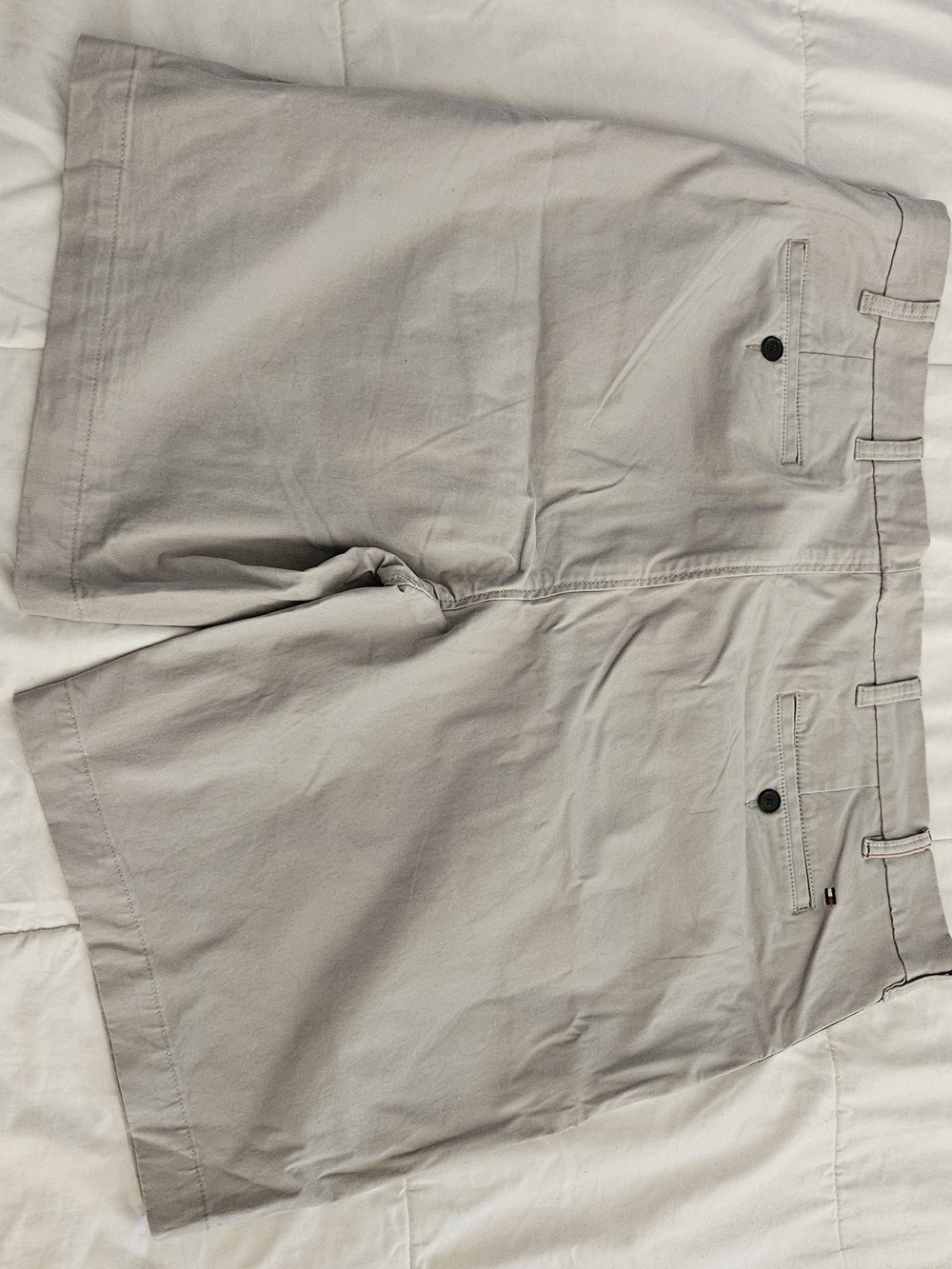 Tommy Hilfiger Men's Flat-Front Shorts in Light Beige